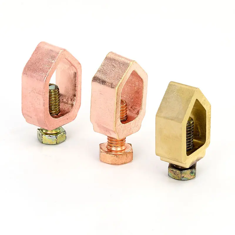 Copper Earting Clamps,Earthing System Brass Rod Clamp,Grounding Clamps and Clips