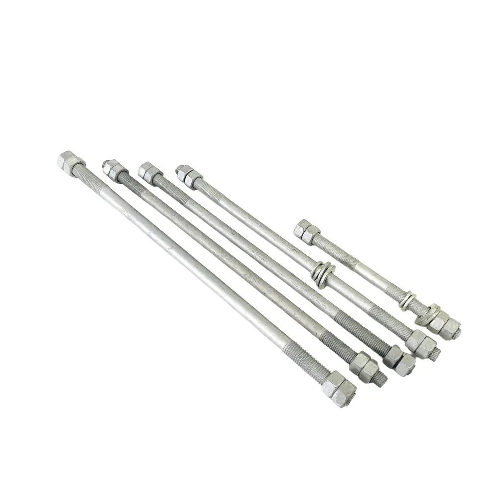 Pole Line,Half Thread Double End Bolts,Double Arming Bolt,threaded rod