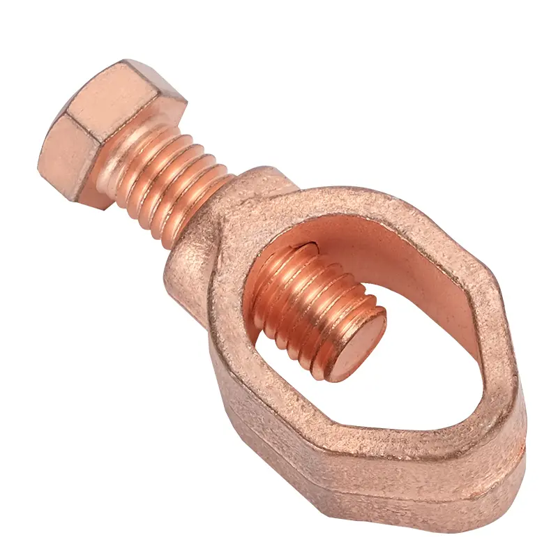 Copper Earting Clamps,Earthing System Brass Rod Clamp,Grounding Clamps and Clips