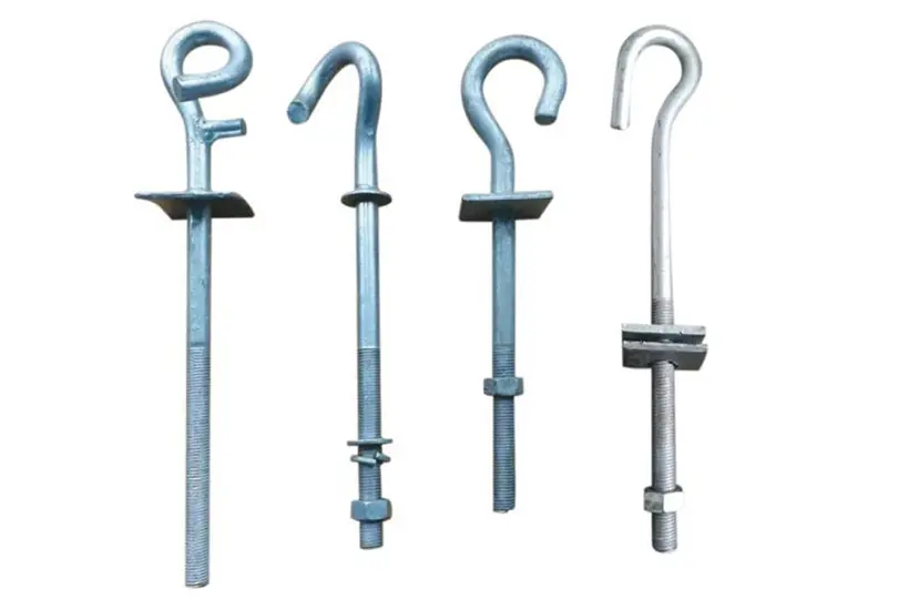 Pole Line Hardware,Hot Dip Galvanized,Eye Bolt,Forged Eyebolt,Pigtail Hook Bolt