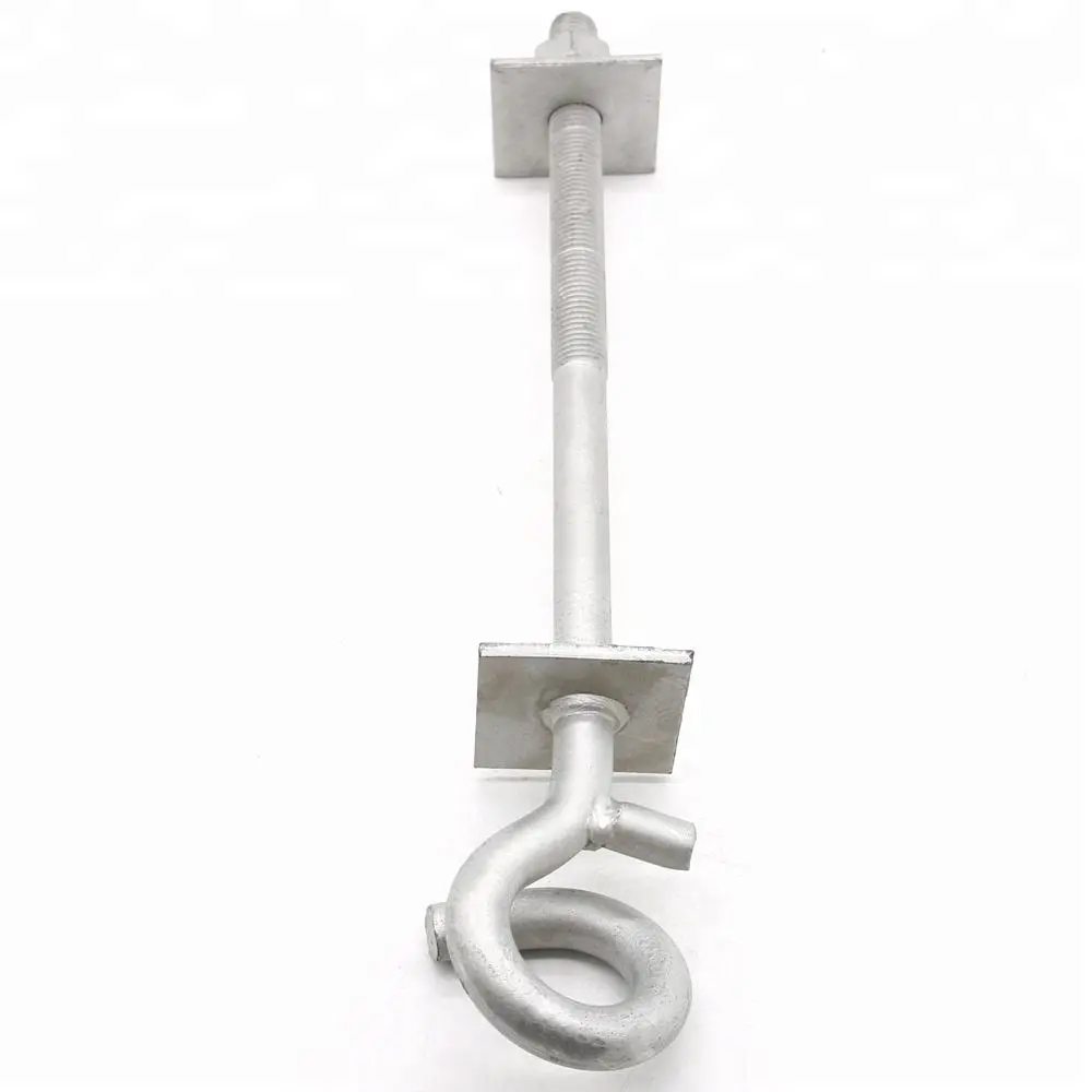 Eye Hook Bolt,Pigtail Bolt,Hot Dip Galvanized,Power Fittings,Pole Line Hardware